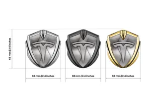 Tesla Emblem Car Badge Modern Look High-End Style